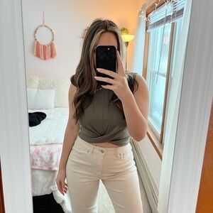 H&M Olive Green Crop Top